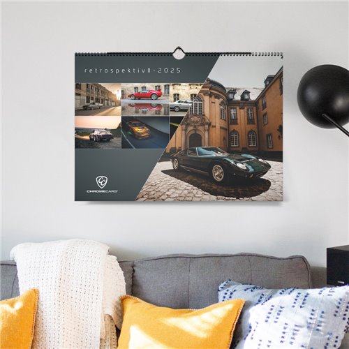 ChromeCars® Wandkalender "Retrospektiv II" 2025 (DIN A2)