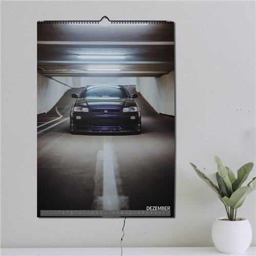 ChromeCars® Wandkalender - Nissan Skyline R34 GT-R V-spec MNPII - 2025 (DIN A2)