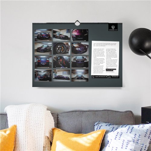 ChromeCars® Wandkalender - Nissan Skyline R34 GT-R V-spec CRS MNPIII - 2025 (DIN A2)